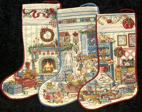 cross stitching stocking|finished cross stitch christmas stockings.